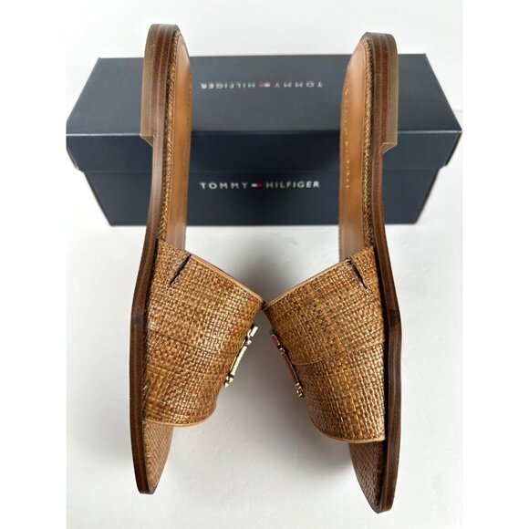 Tommy Hilfiger Women's Tanyha Sandal 10 Tan Brown Slide Shoe Neutral Travel - Picture 6 of 8